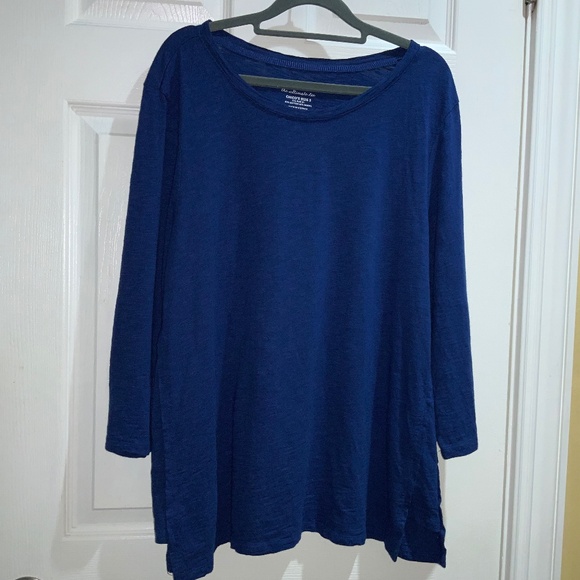 Chicos Ultimate Tee Sz 3 (XL) modal blend V Neck 3/4 Sleeve - Picture 1 of 4